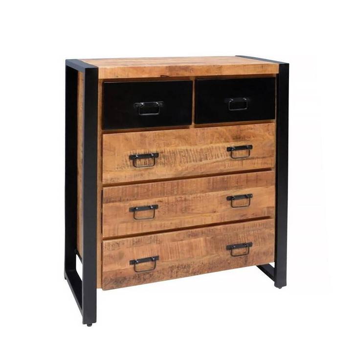 Mangohouten Kast Nola 90 cm, Huis en Inrichting, Kasten | Overige, Nieuw, Verzenden