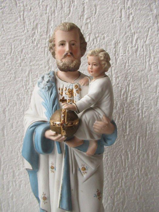 Gräfenthal - Beeld, Jozef met Kind - 43 cm - Biscuit, Antiek en Kunst, Kunst | Niet-Westerse kunst