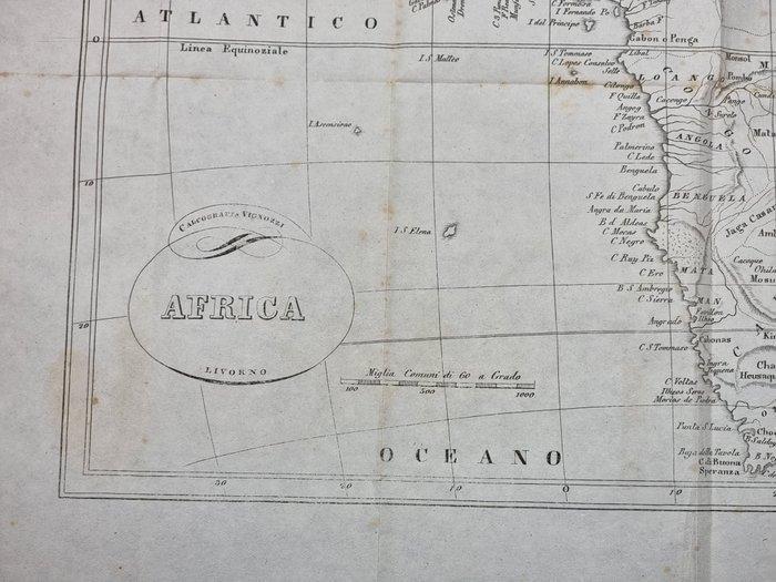 Italië - Afrika; Bartolomeo Borghi (1750/ 1821) - Africa -, Boeken, Atlassen en Landkaarten