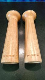 Progress - Salière et poivrière (4) - Bois Inox brossé