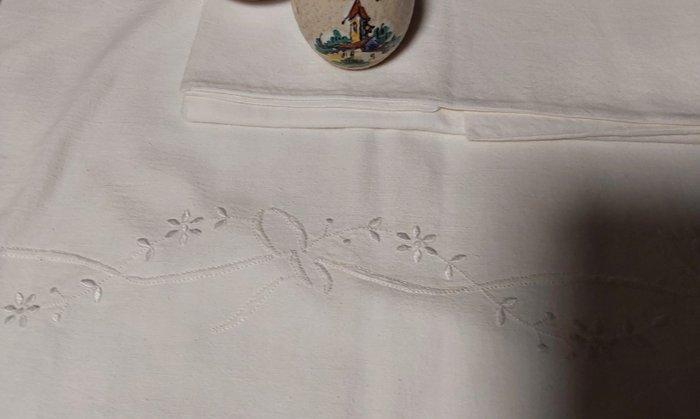 Drap de lit (3) - 240 cm - 230 cm - Anciennes collections, Antiquités & Art, Tapis & Textile