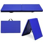 Fitness mat - Yoga mat - Gymnastiek mat - 180x60x4 cm - Blau, Sport en Fitness, Verzenden, Nieuw