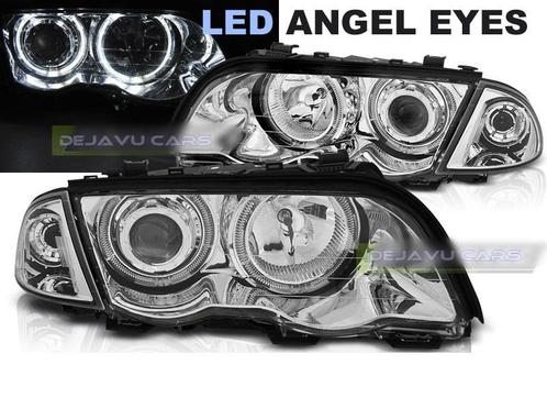 Xenon Look Koplampen met LED Angel Eyes voor BMW 3 Serie E46, Auto diversen, Tuning en Styling, Ophalen of Verzenden