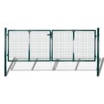 vidaXL Poort 306x150 cm staal groen, Tuin en Terras, Verzenden, Nieuw