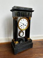 Portico klok Napoleon III geeboniseerd hout, metaal en, Antiek en Kunst, Antiek | Klokken