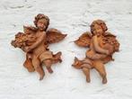 Engelen wandsculpturen - ensemble - Beeldje - 2 Wandengelen