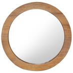 vidaXL Wandspiegel rond 60 cm teakhout, Huis en Inrichting, Woonaccessoires | Spiegels, Verzenden, Nieuw