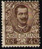Italië 1901 - Bloemen 40 cent bruin. Intact en, Timbres & Monnaies, Timbres | Europe | Italie