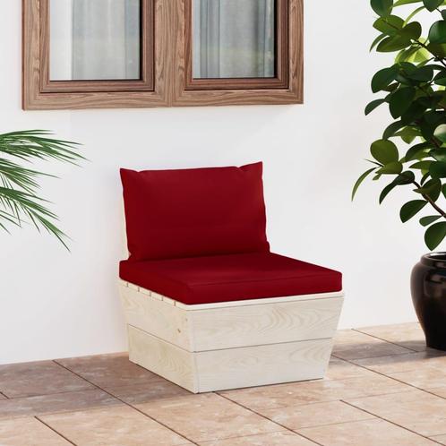 vidaXL Tuinmiddenbank met kussens pallet geïmpregneerd, Tuin en Terras, Tuinsets en Loungesets, Nieuw, Verzenden