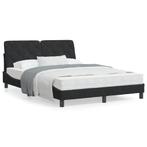 vidaXL Bed met matras fluweel zwart 140x200 cm, Maison & Meubles, Verzenden