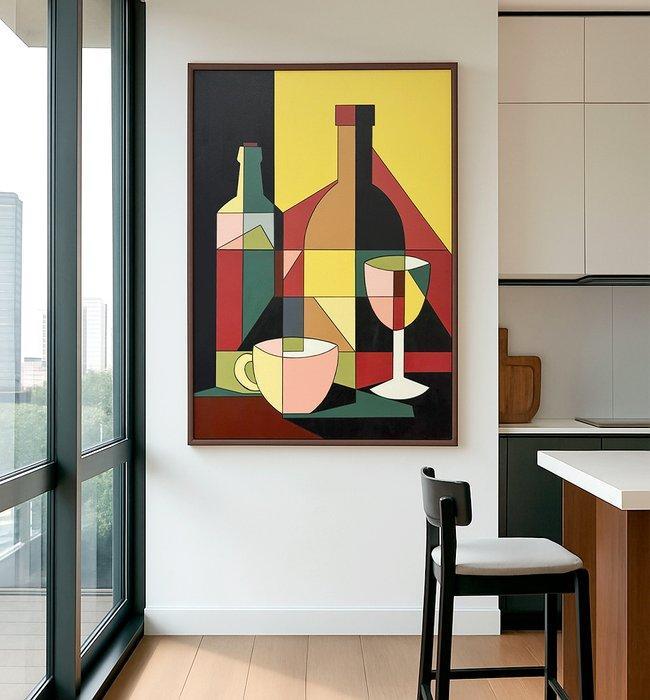 Alejandro Gonzalez - Bodegones Geométricos 65 - XL - (NO, Antiek en Kunst, Kunst | Schilderijen | Modern