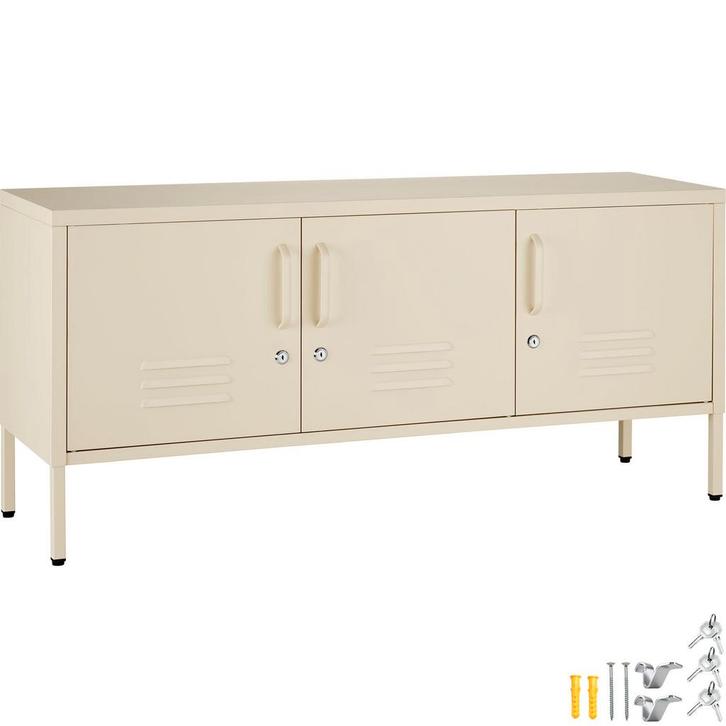 tectake dressoir - crème, Huis en Inrichting, Kasten |Televisiemeubels, Verzenden