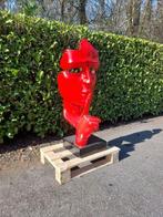 Beeld, artistic Statue head on block  THE SILENCE  102, Antiek en Kunst