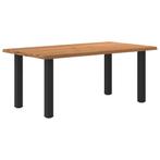 vidaXL Eettafel rechthoekig 180x100x74 cm massief eikenhout, Huis en Inrichting, Verzenden, Nieuw