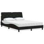 vidaXL Bed met matras stof zwart 120x200 cm, Huis en Inrichting, Slaapkamer | Bedden, Verzenden, Nieuw