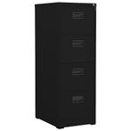 vidaXL Archiefkast 46x62x133 cm staal zwart, Verzenden