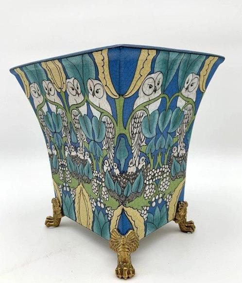 Jardinière (2) - Bronze, Porcelaine, Antiek en Kunst, Kunst | Designobjecten