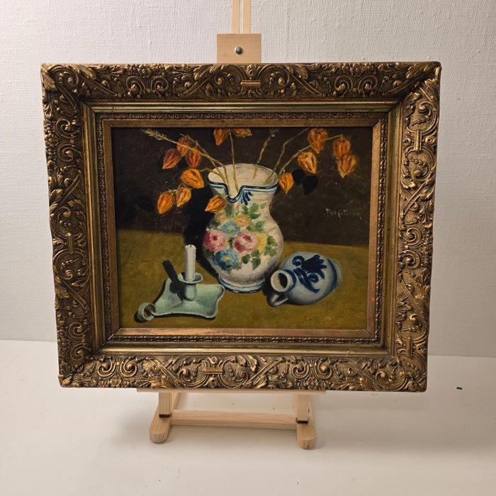 Piet Cottaar ( 1878-1950). - Still life with flowers and, Antiek en Kunst, Kunst | Schilderijen | Klassiek