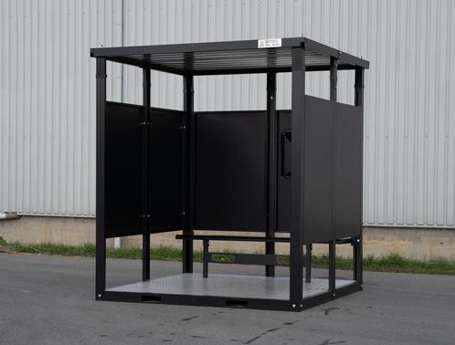 Abris de bus en acier galvanisé couleur noir, Diensten en Vakmensen, Verhuizers en Opslag