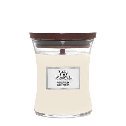 WoodWick Candle Vanilla Musk Medium (Geurkaarsen), Bijoux, Sacs & Beauté, Beauté | Soins du corps, Envoi