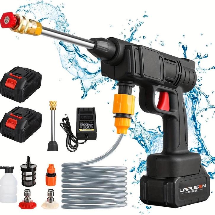 Hogedrukreiniger accu - Hogedrukspuit - Terrasreiniger - 200, Doe-het-zelf en Bouw, Gereedschap | Overige machines, Verzenden