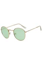 Ronde Bril Round Metal Goud Montuur Rond Mintgroene Glazen M, Handtassen en Accessoires, Zonnebrillen en Brillen | Dames, Ophalen of Verzenden