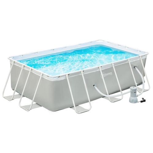 Zwembad - rechthoekig - 340x215x80 cm - met filterpomp -, Tuin en Terras, Zwembad-toebehoren, Verzenden