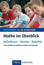 Mathe im Überblick 5.-10. Schuljahr: Definitionen -...  Book, Livres, Borucki, Hans, Verzenden