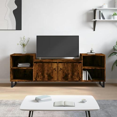 vidaXL Tv-meubel 160x35x55 cm bewerkt hout gerookt, Maison & Meubles, Armoires | Mobilier de télévision, Envoi