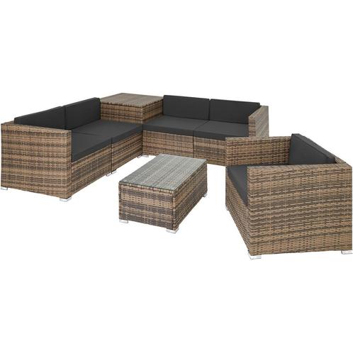 tectake Wicker zitgroep Pisa - natuur, Tuin en Terras, Tuinsets en Loungesets, Verzenden