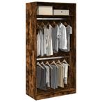 vidaXL Kledingkast 100x50x200 cm bewerkt hout gerookt, Huis en Inrichting, Kasten | Kleerkasten, Verzenden, Nieuw