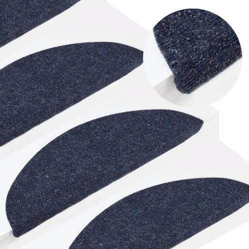 vidaXL Trapmatten zelfklevend 15 st 56x17x3 cm blauw, Doe-het-zelf en Bouw, Ladders en Trappen, Nieuw, Verzenden