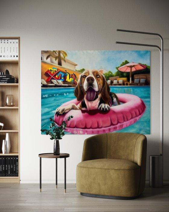 Hiones (XX-XXI) - Hot Dog (XL) ( U.V. Effects), Antiek en Kunst, Kunst | Schilderijen | Modern