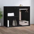 vidaXL Kledingkast 80x40x65 cm bewerkt hout zwart, Verzenden, Nieuw