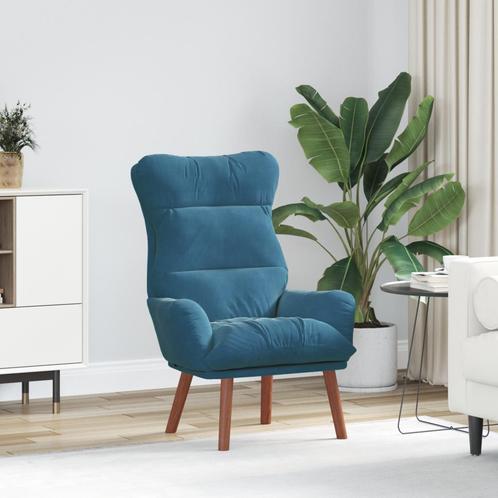 vidaXL Ligbed Blauw Fluweel, Huis en Inrichting, Fauteuils, Nieuw, Verzenden