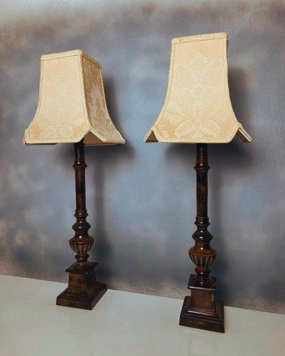 Tafellamp (2) - Rustieke Set Lampen - Legering, Antiek en Kunst, Curiosa en Brocante