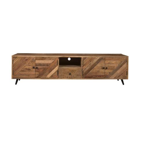 Tv-meubel Mangohout Fiona 200 cm, Huis en Inrichting, Kasten |Televisiemeubels, Nieuw, Overige houtsoorten, Verzenden