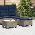 vidaXL Tuinkrukken met kussens 2 st 55x55x36 cm poly rattan, Tuin en Terras, Tuinsets en Loungesets, Verzenden, Nieuw