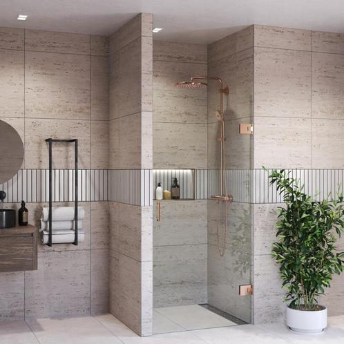Douchedeur BWS Portos Profielloos Geborsteld Brons 80x200 cm, Doe-het-zelf en Bouw, Sanitair, Douche, Nieuw, Ophalen of Verzenden