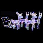 vidaXL Kerstdecoratie rendieren en slee 280x28x55 cm acryl, Diversen, Kerst, Verzenden, Nieuw