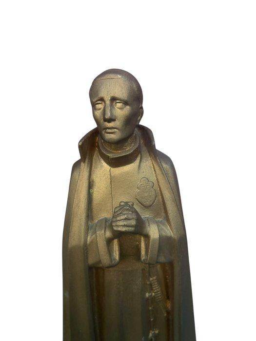 Beeld - Broeder Isidoor - 38 cm - Antiek - Gips - 1920-1930, Antiquités & Art, Antiquités | Livres & Manuscrits