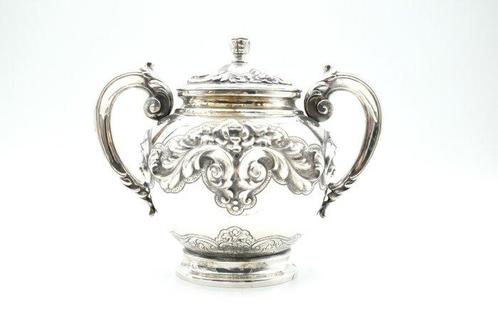 Pot à sucre - Argent 833 - Volutes et fleurs., Antiek en Kunst, Antiek | Zilver en Goud