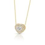 Ketting met hanger - 18 karaat Geel goud - 1.38ct. tw.