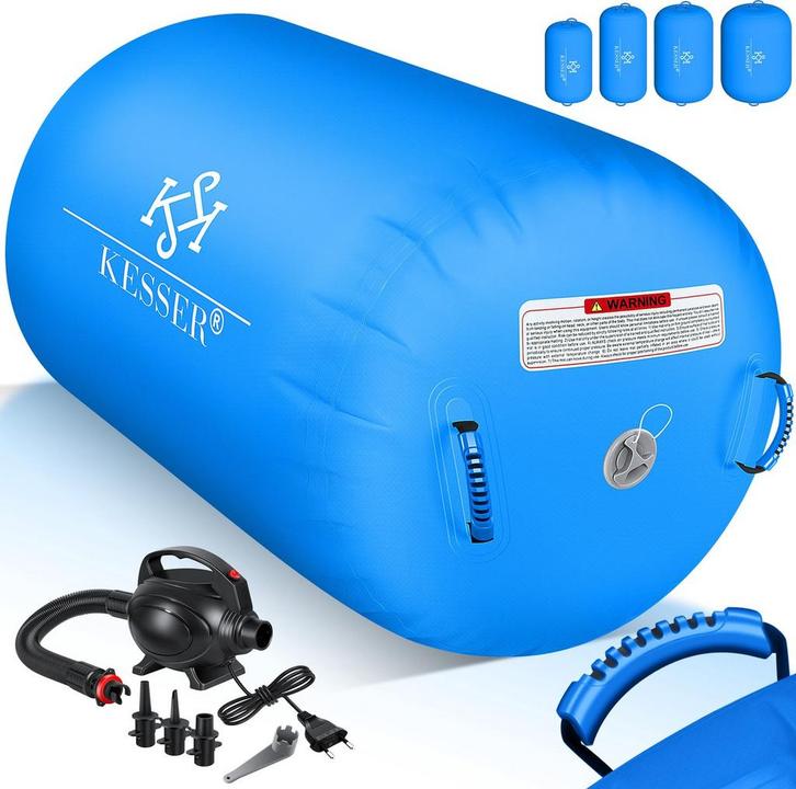 Airtrack - Turnmat - Gymnastiek Rol - 120x60 cm - Blauw - KE, Sport en Fitness, Fitnessmaterialen, Nieuw, Verzenden