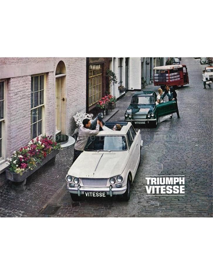 1965 TRIUMPH VITESSE BROCHURE ENGELS, Boeken, Auto's | Folders en Tijdschriften