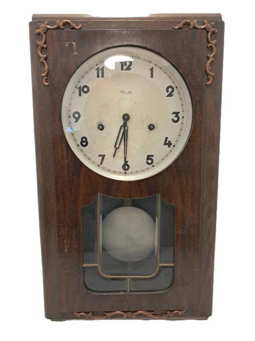 Wandklok - Kienzle - Mid-century modern Hout, Metaal, Glas -, Antiek en Kunst, Antiek | Klokken