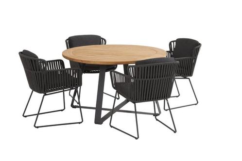 Taste by 4 Seasons Vitali tuinset antraciet met Basso tafel, Tuin en Terras, Tuinsets en Loungesets