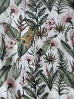 Bladeren en tijger retro jungle-stijl - Meubelstof  - 4 m -, Antiek en Kunst, Antiek | Tapijten, Tafelkleden en Textiel