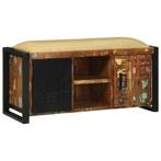 vidaXL Bankkast Multikleur 100 x 35 x 50 cm Massief, Verzenden, Nieuw