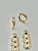 Oorbellen oro 750 in twee kleuren met verwijderbare velgen., Nieuw